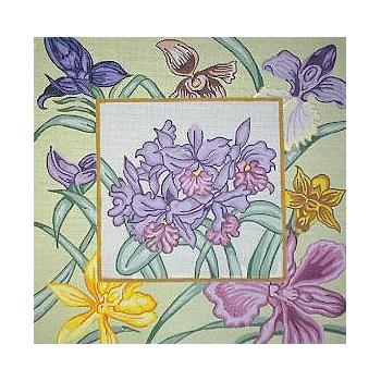 #112 Violet Cattleyas with Orchids Image